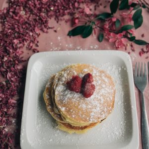 pancake with strawberries