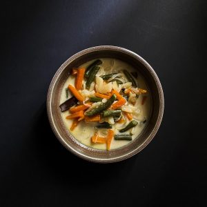 vegetable salad in stainless steel bowl