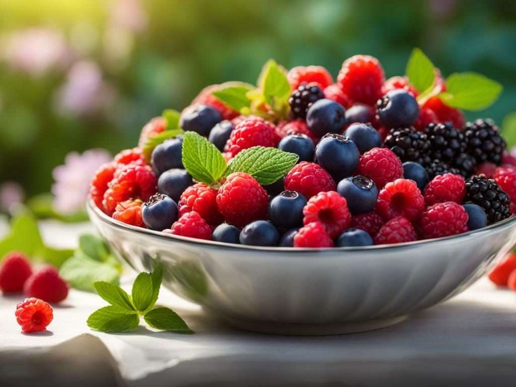 berries and clear skin