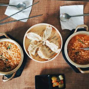 stainless steel spoon and chopsticks