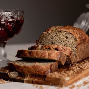 sliced bread on brown wooden chopping board