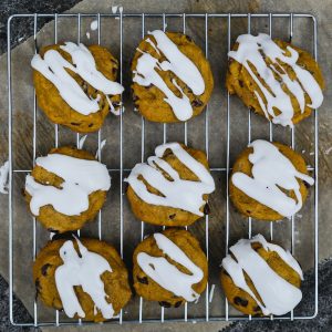 cookies with white toppings