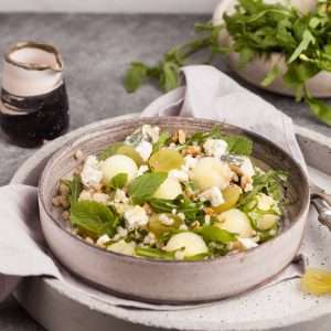 salad dish in bowl food photography