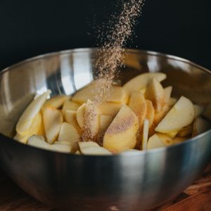 sliced banana on stainless steel bowl