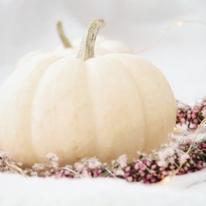 a white apple with seeds