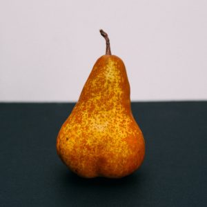pear on table