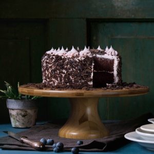 round cake on brown wooden cake stand