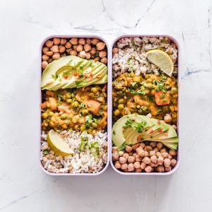 cooked food on tray