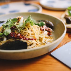 pasta with sauce on plate