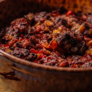 cooked food on stainless steel bowl